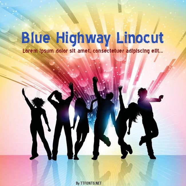 Blue Highway Linocut example
